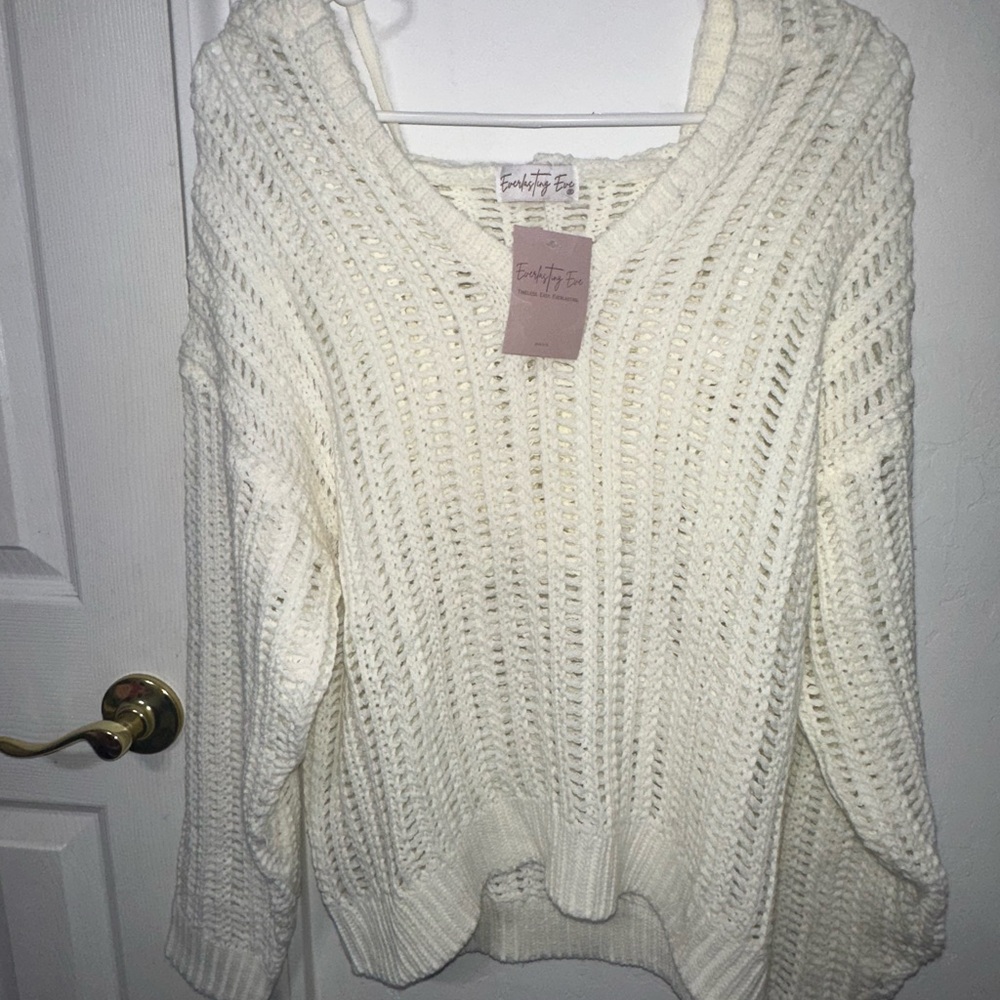 Cozy White Sweater by